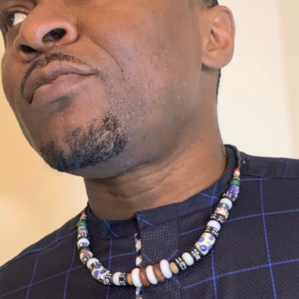 UNISEX-AUTHENTIC AFRICAN BEAD NECKLACE